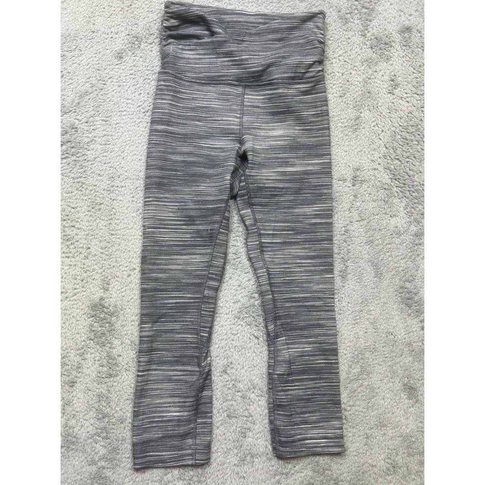 Lululemon Align Crop Leggings 21" inseam Women's 4 Gray High Rise Cross Waist